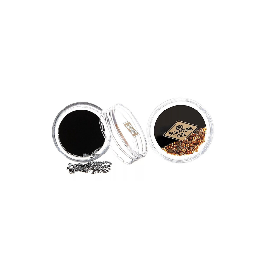 Bio Sculpture Studs Gold Round – gold crystal nail studs for sparkling, creative nail art designs