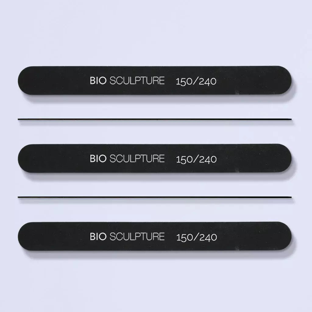 Bio Sculpture Versafile 150/240 Grit Pack of 5 – vegan, dual-grit nail files for precise shaping and gentle smoothing of natural and gel nails