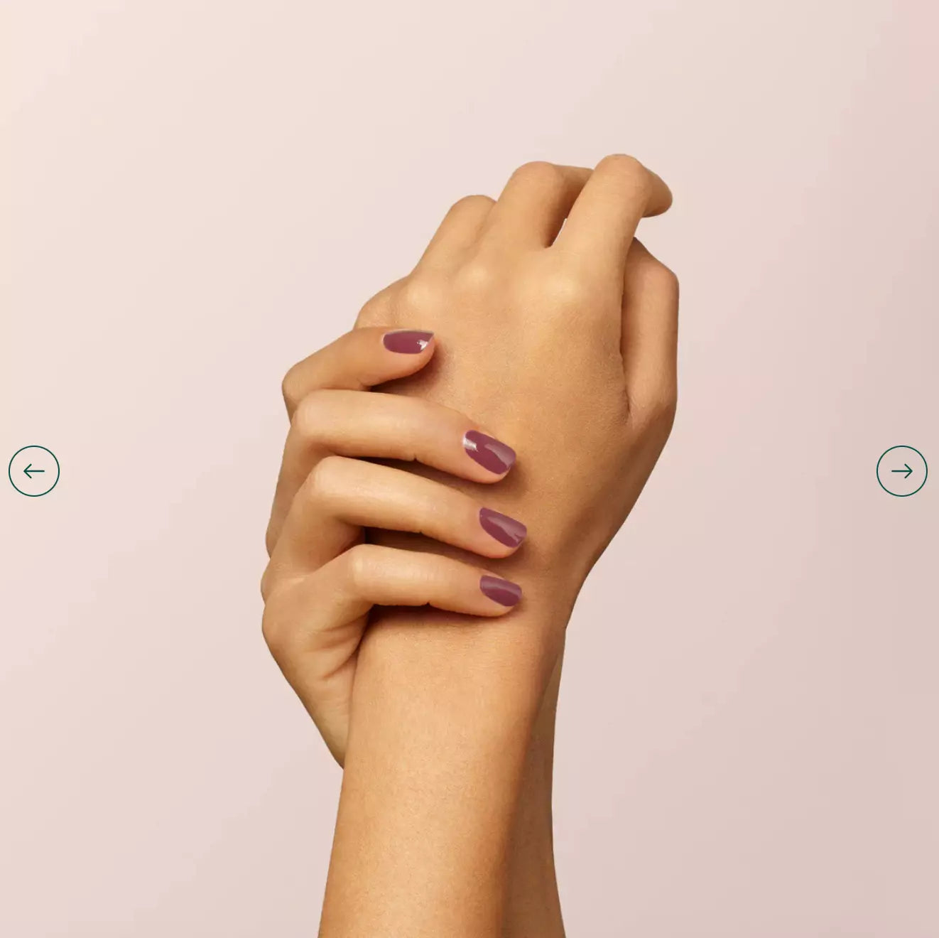 Close-up of Manucurist Paris Green Range Victoria Plum – rich, non-toxic plum polish for elegant, long-lasting nail looks