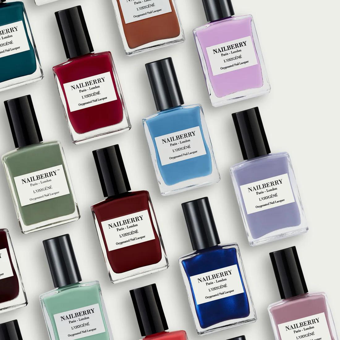 Nailberry logo—vegan, cruelty-free, oxygenated nail polish brand at London Nail Vault