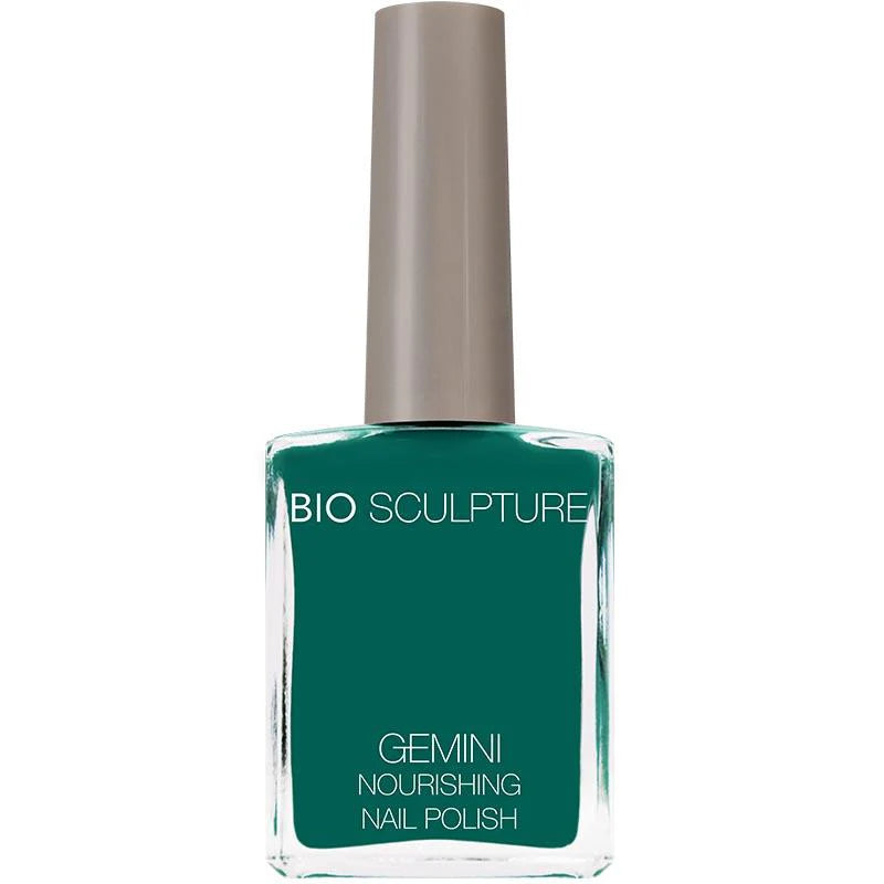 Bio Sculpture Gemini Nail Polish No. 201 Wilting Bouquet – Long-lasting vegan green nail polish, 14ml, cruelty-free, elegant eco-friendly colour