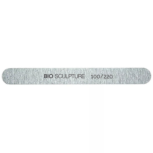 Bio Sculpture Zebra File – pack of five reusable 100/220 grit nail files for professional-quality manicures and pedicures