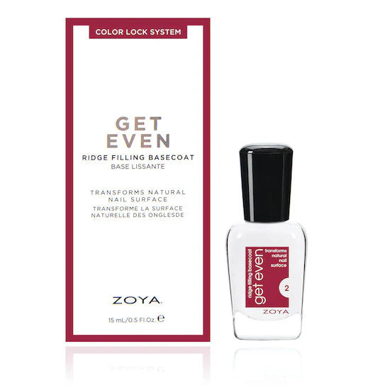 Zoya Get Even Ridge Filler 15ml – vegan, smoothing base coat for filling nail ridges and creating a flawless manicure