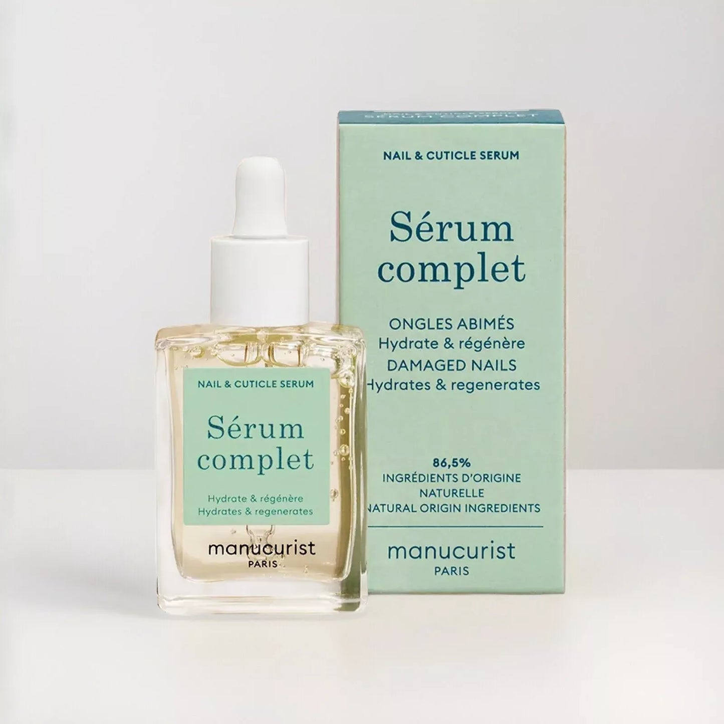 Manucurist Huile Verte Hydrating Green Oil 15ml – vegan, nourishing cuticle and nail oil for healthy, hydrated nails