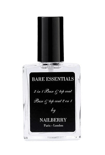 Nailberry 2-in-1 Base and Top Coat 15ml – vegan, breathable base and top coat for strong, glossy nails