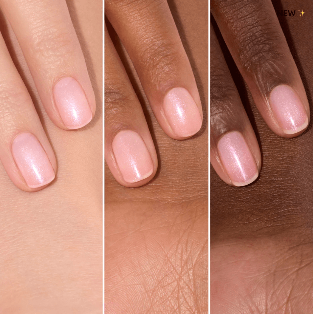 Manucurist Paris Active Plump 15ml – plumping effect nail care polish with collagen and peach extract, pearly baby pink finish, 74.5% bio-sourced, vegan, cruelty-free, hydrating and nourishing treatment, London Nail Vault