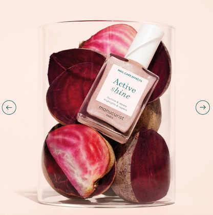 Manucurist Paris Green Range Base Coat Active Shine 15ml – vegan, eco-friendly glossy base coat for healthy, radiant nails