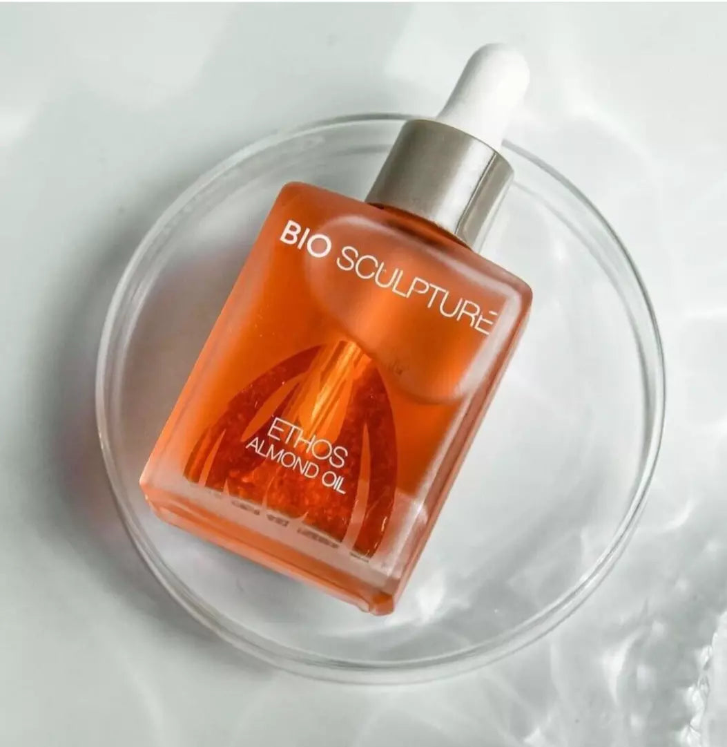 Bio Sculpture Gel Ethos Almond Oil – lightweight, fast-absorbing almond oil for promoting healthy, flexible nails and soft cuticles