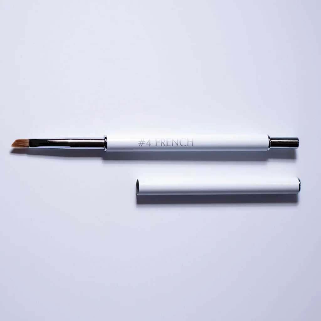 Bio Sculpture Bling Gel Brush No. 4 French – vegan, precision French gel brush with sparkling handle for flawless French manicure and detailed gel application