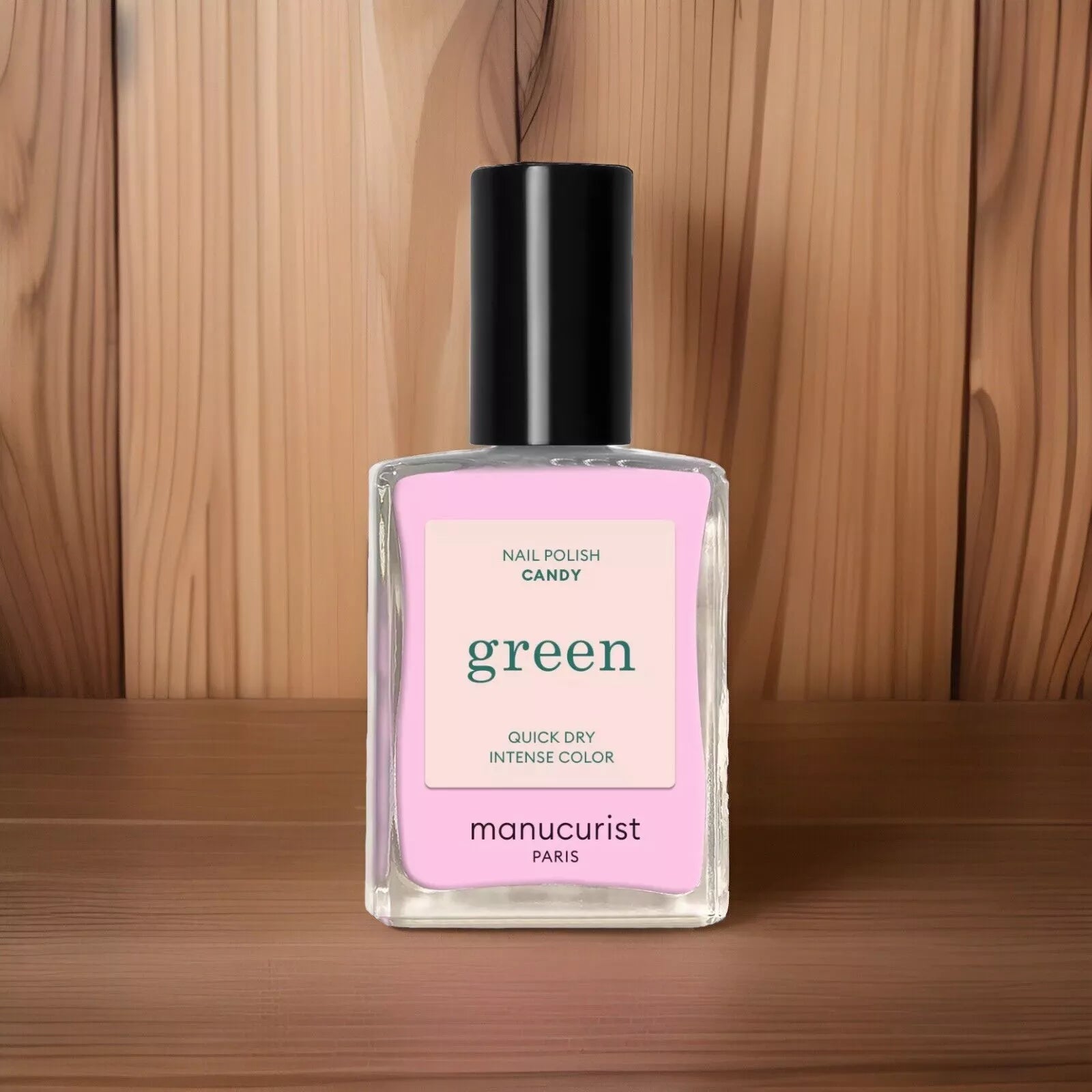 Manucurist Paris Green Range Candy Nail Polish 15ml – vegan, eco-friendly pastel pink polish for playful, modern manicures