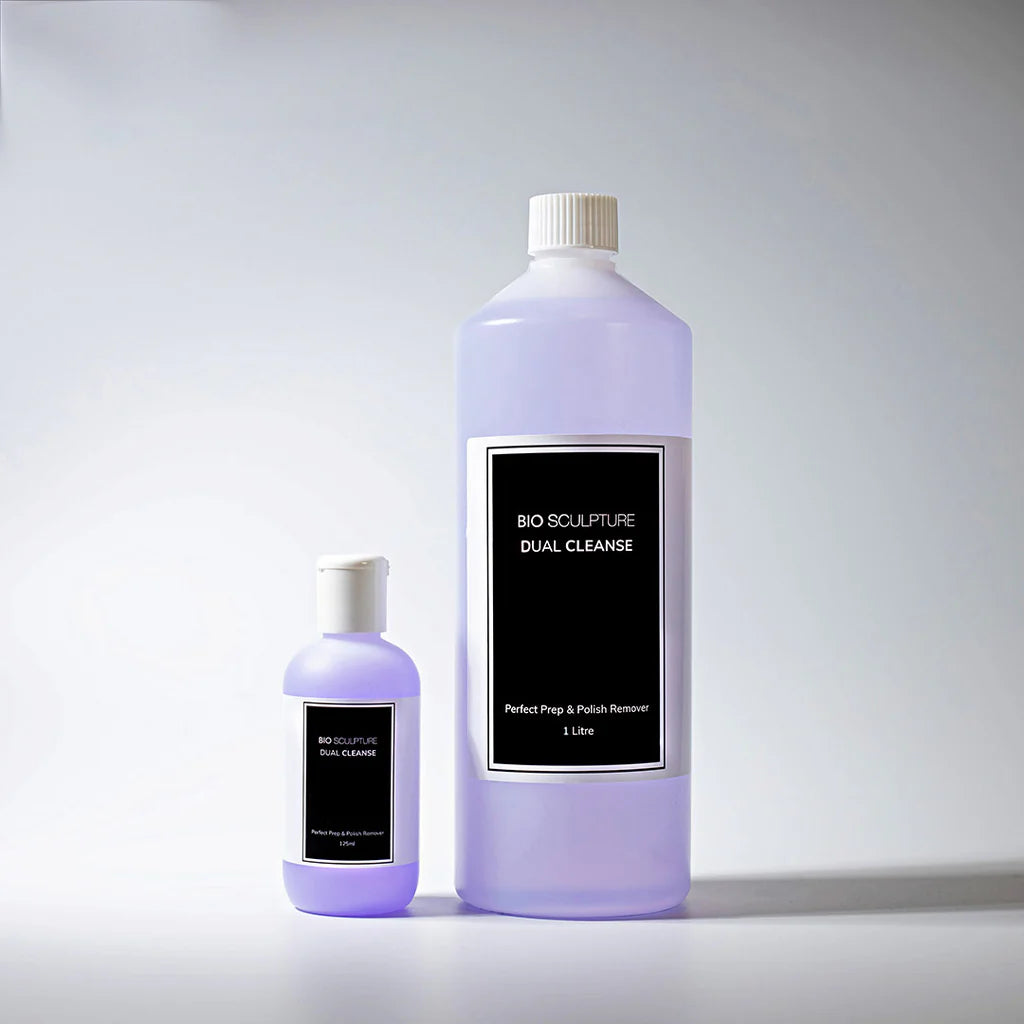 Bio Sculpture Gel Dual Cleanse – 125ml cruelty-free, multi-purpose nail cleanser for thorough nail preparation and salon-quality manicures