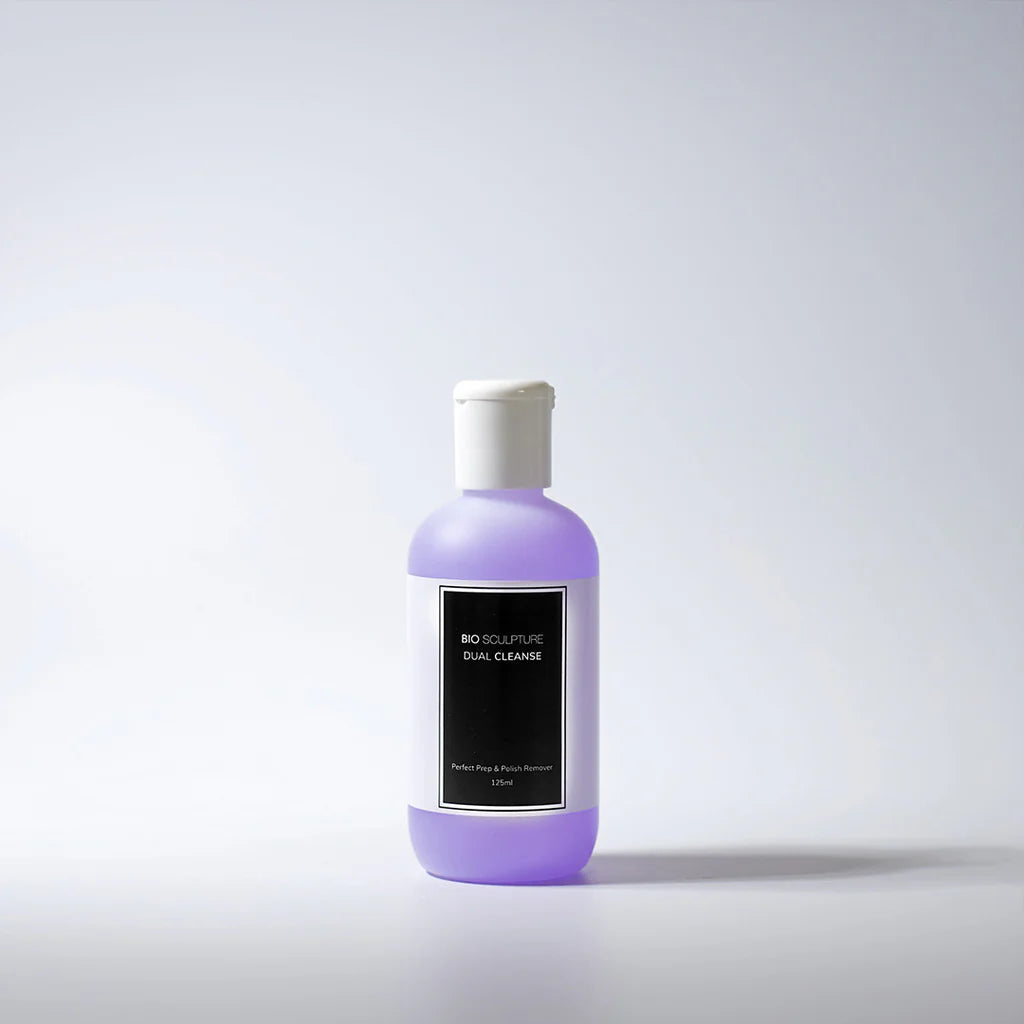 Bio Sculpture Gel Dual Cleanse 125ml – vegan, professional-grade dual-action nail cleanser for effective removal of oils and residue before gel application