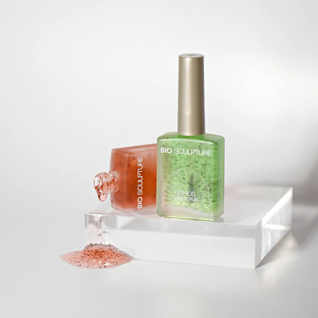 Bio Sculpture Gel Ethos Passion Berry Exfoliant – non-toxic, plant-based exfoliant for soft, well-groomed nails, visibly smoother, healthier cuticles