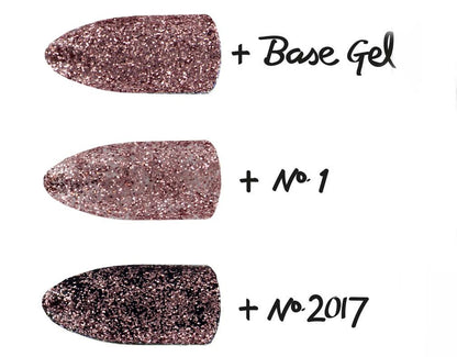 Bio Sculpture Essence Glitter Golden Rose 5g – ultra-fine rose gold glitter for sparkling, creative nail art designs