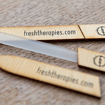 Glass Nail File - Durable and Smooth Finish in Eco-Friendly Wooden Case