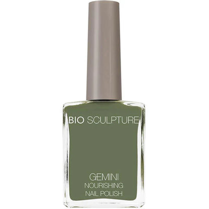 Bio Sculpture Gemini Nail Polish No. 225 Hazy Forest – vegan, evergreen-inspired nail polish for a rich, sophisticated manicure