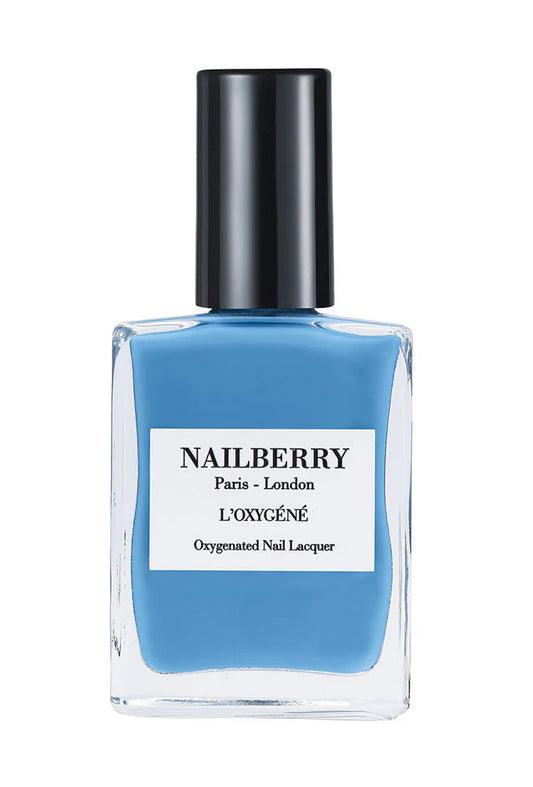 Nailberry L’Oxygéné Oxygenated Nail Polish Mistral Breeze 15ml – vegan, breathable pastel blue polish for fresh manicures