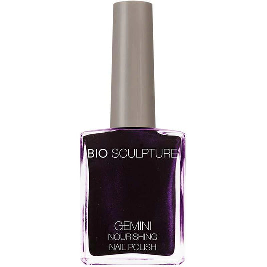 Bio Sculpture Gemini Nail Polish Shade Amethyst Moonstone No.139 14ml – vegan, shimmering amethyst purple nail polish for a bold, elegant manicure