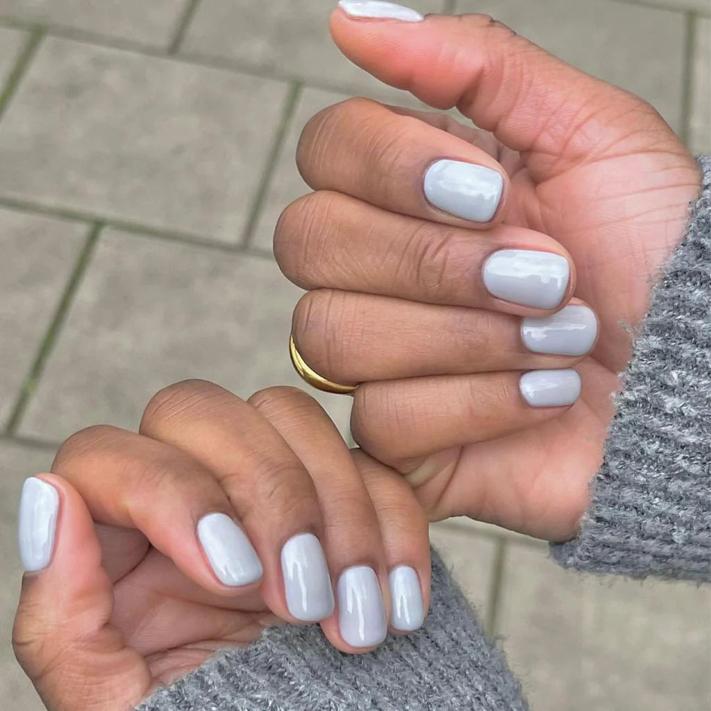 Nails featuring Bio Sculpture Liquorice Soft Serve on light skin – cruelty-free, creamy black polish for a polished, statement finish
