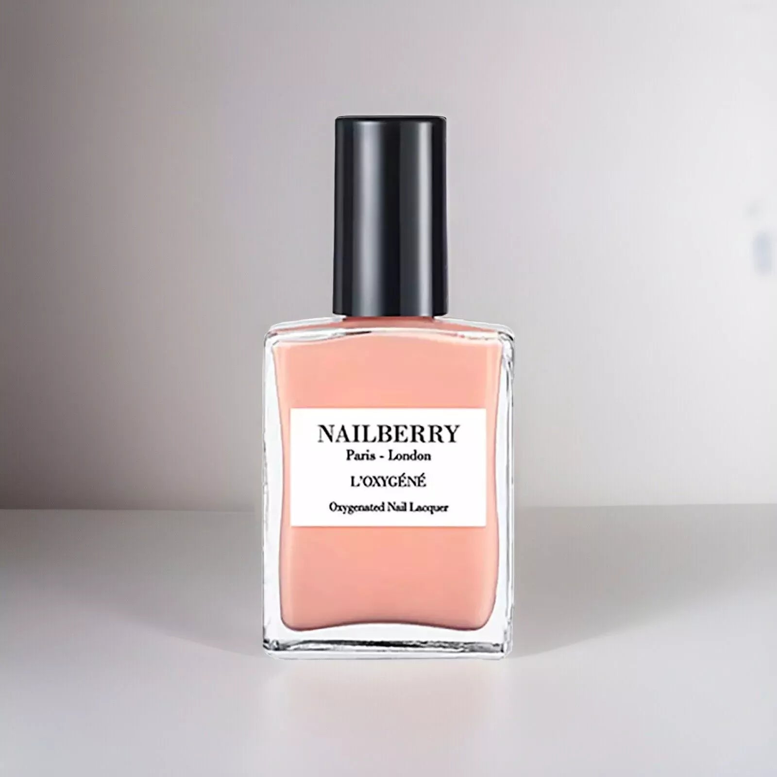 Nailberry L’Oxygéné Oxygenated Nail Polish Peach of My Heart 15ml – vegan, breathable soft peach nail polish for a fresh, elegant manicure