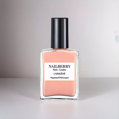 Nailberry L’Oxygéné Oxygenated Nail Polish Peach of My Heart 15ml – vegan, breathable soft peach nail polish for a fresh, elegant manicure