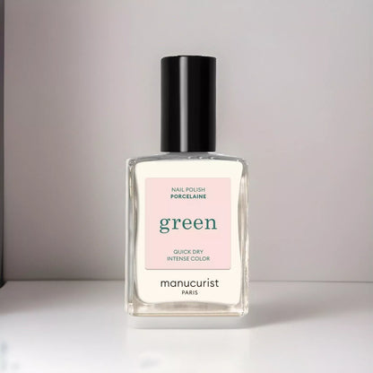 Manucurist Paris Green Range Nail Polish - Porcelaine, Eco-Friendly, 9-Free, Vegan Colour | 15ml