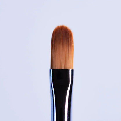 Close-up of Bio Sculpture Premium Synthetic ROUND No.6 Gel brush with soft bristles for flawless gel application.