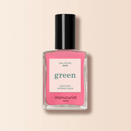 Manucurist Paris Green Nail Polish Rose – vegan, eco-friendly soft rose pink polish in a 15ml bottle