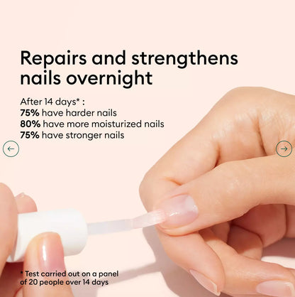 Swatch of Manucurist S.O.S. Nail Mask – clear, strengthening base coat for restoring natural nails
