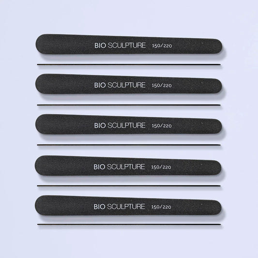 Small Black Files - 150/220 Grit, Pack of 10 for Precise Nail Shaping