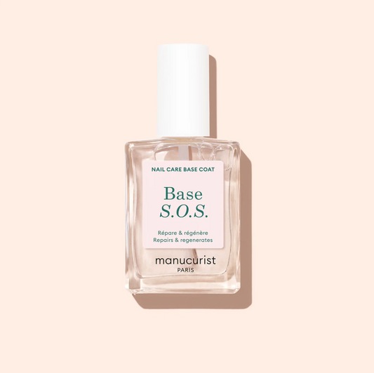 Manucurist Paris S.O.S Base Coat 15ml – restorative vegan nail treatment for fragile and damaged nails