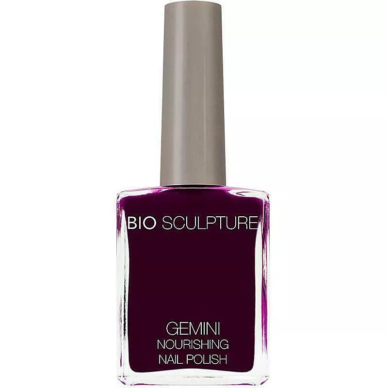 Bio Sculpture Gemini Nail Polish No. 112 On the Dark Side 14ml – rich, vibrant dark nail polish, vegan and non-toxic. Deep, long-lasting shade for bold, elegant manicures