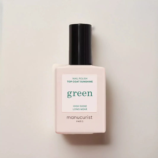 Green Range Top Coat Sunshine - Glossy Vegan Finish for Lasting Shine | 15ml