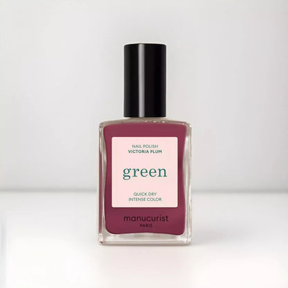 Manucurist Paris Green Range Nail Polish - Victoria Plum, Eco-Friendly, 9-Free, Vegan Colour | 15ml