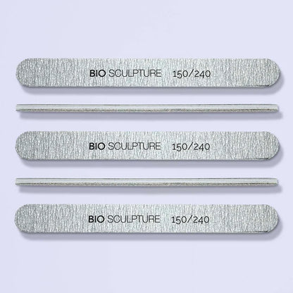 Zebra File/Buffer - 150/240 Grit (Pack of 5) | Versatile Nail Care Tools