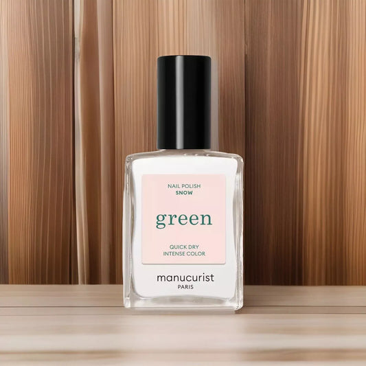 Manucurist Paris Green Range Nail Polish - Snow, Eco-Friendly, 9-Free, Vegan Colour | 15ml